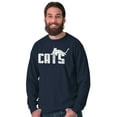 thumbnail image 5 of Cats Kittycat Feline Lovers Cool Cute Long Sleeve TShirt Men Women Brisco Brands L, 5 of 6
