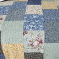thumbnail image 3 of Kasentex  Cotton Patchwork Quilt Floral Patchwork Oversized Bedspread Coverlet Multi-Color Floral Blue Twin, 3 of 5