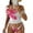 #0094-White, variant on Betivan Bikini Set for Women Bathing Suit Women's Beach Sheer Cover Up Tops Outerwear Three-piece Set Bikini Standard Floral Print Swimsuit Set