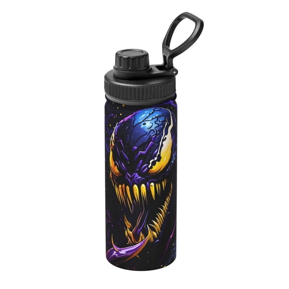 Unisex Sports Insulated Water Bottles, Monster Venom Kettle Stainless Steel Portable Cup 18oz For School Travel Gym Running