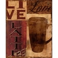thumbnail image 3 of Donovan, Kelly 15x18 Black Modern Framed Museum Art Print Titled - Live Love Latte, 3 of 5