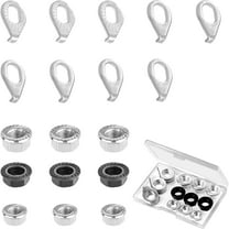 Yoqb 18 PCS Bicycle Axle Nuts with Safety Washers, M8 M9.5 M10 Bike Wheel Axle Nut, Bike Parts Accessories for Most Front Rear Mountain Road City Bike WheelA108