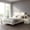 Beige, variant on Queen Size Platform Bed Frame with Wingback Upholstered Headboard, Sturdy Wooden Slats Support, Easy to Assembly, Light Gray