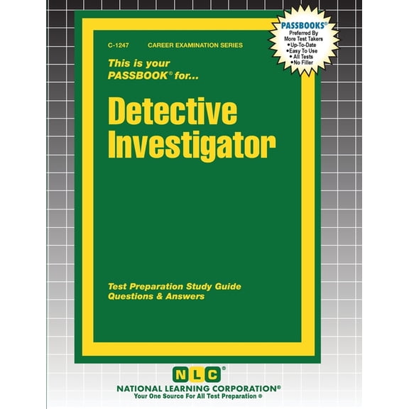 Career Examination Detective Investigator, Book 1247, (Paperback)