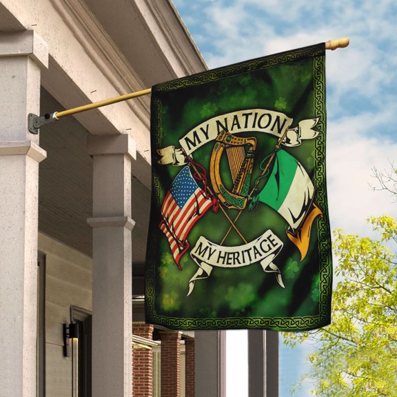 Irish My Nation My Heritage Flag - Garden Flag (11.5" x 17.5")