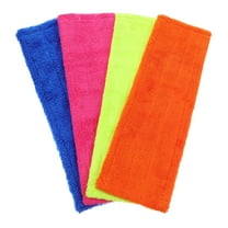 STRANDCHIC 4-Pack Machine Washable Coral Fleece Mop Pads for Floor Cleaning, Polishing, and Waxing Replacement