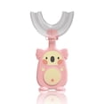 thumbnail image 2 of Toystoory Cepillo de Manual de silicona en forma de U para niños, boca entera, bebé de doble cara con boca dental, cabezal de cepillo Suministros de limpieza para el hogar rosado L Toystoory HA009121-05, 2 of 6