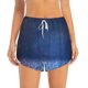 thumbnail image 2 of Balery Retro Blue Glitter Pantalones cortos deportivos para mujer con forro y dos bolsillos, elásticos, para entrenamiento, gimnasio, yoga-Small, 2 of 7