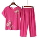 thumbnail image 1 of Pijama de verano para mujer, traje de manga corta, ropa informal fina de verano para el hogar para mujeres de mediana edad y mayores, 1 of 5