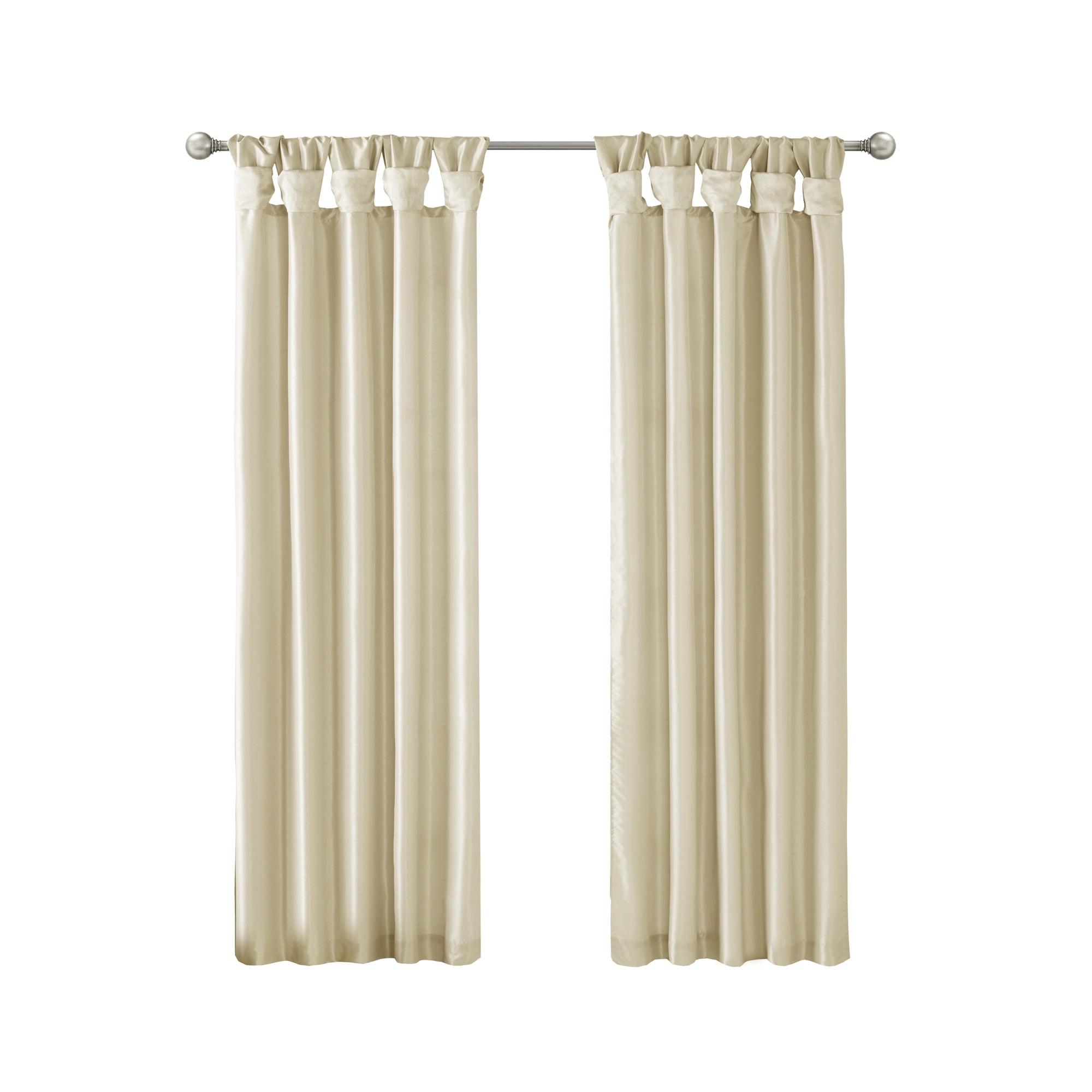 Twist Tab Lined Window Curtain Panel Champagne 50"x95"