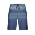 thumbnail image 6 of Bovxnpu Men's Pajama Bottoms Loungewear Sleep Shorts, Men's Striped Loungewear Shorts With Drawstring Elastic Waist For Sleep Gym Home Shorts, 6 of 7