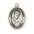 thumbnail image 2 of .925 Sterling Silver Saint St. Carlo Acutis Medal Pendant on 24 Inch Endless Rhodium Plated Heavy Curb Brass Chain, Catholic Religious Necklace -Made in USA- Deluxe Velvet Gift Box, 2 of 6