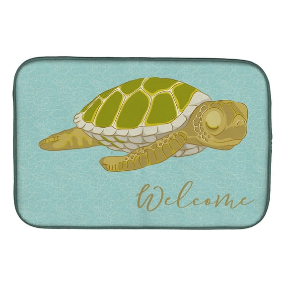 Sea Turtle Welcome Dish Drying Mat