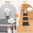 thumbnail image 6 of 4 Pack Wooden Dog Ramp for Stairs Suits for Small Medium Dogs Cats, Pet Steps Stairs for Staircase for Dogs Cats Brown,Need Installation,13 * 9.8 * 5.1 inch, 6 of 8