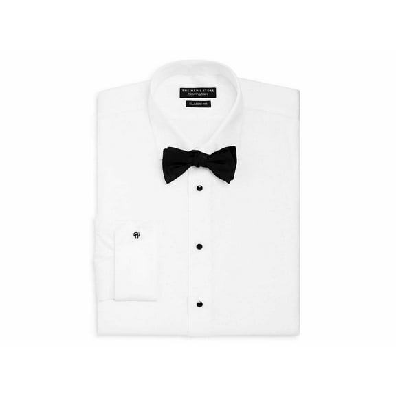 The Men's Store Classic Fit White Tuxedo Dress Shirt 15 Rtl $125