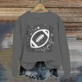 thumbnail image 2 of ZJXFGS Football Sweatshirts for Women Game Day Sweater Football Apparel for Women Game Day Shirts Women Football Gray XL, 2 of 5