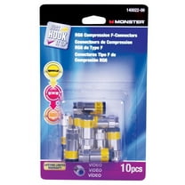 Monster Just Hook It Up Compression RG6 Compression  Connector 10 pk