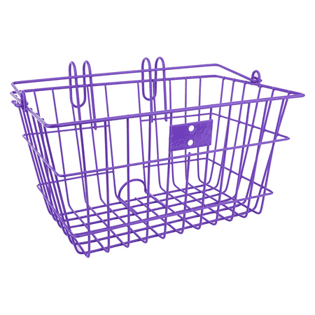 - Sunlite Bicycle Lift Off Front Basket PURPLE Steel Commuter Cruiser City Bike