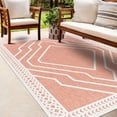thumbnail image 4 of Hauteloom Anja Living Room, Bedroom Patio Outdoor Area Rug - Orange, Ivory - 7'10" x 10', 4 of 9