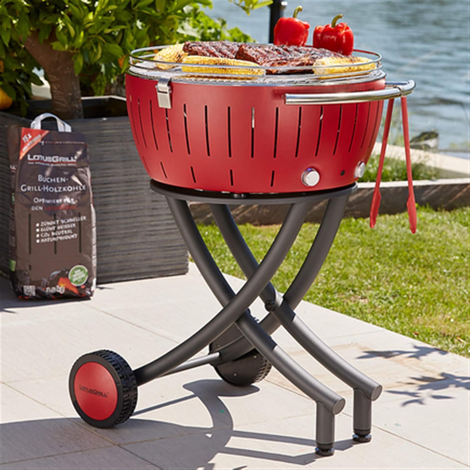 ロータスグリルXL LOTUSGRILL G435 レッド RED BBQコンロ ロータスグリル LOTUSGRILL G435 XL レッド 赤 Amazon | ロータス