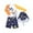 Orange-A, variant on LRen Swim Suit for Boys 6-7 Cartoon Dinosaur Boys Swim Sets Beach Swimming Short High Stretch Fashion Swimsuits for Toddler Boys