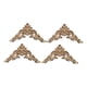 thumbnail image 5 of 4 calcomanías de madera tallada sin pintar, adornos decorativos, apliques de madera tallada para esquinas. 8cmx8cmx0.8cm, 5 of 9