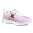 thumbnail image 2 of Pzuqiu Floral Pug Kids Tennis Shoes Girls Size 4 Breathable Mesh Sneakers Lightweight Running Athletic Shoes Outdoor Sport Shoes, 2 of 5
