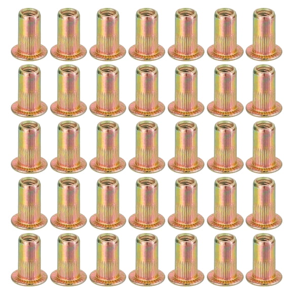 Uxcell 60Pcs M3 Rivet Nut Carbon Steel Tool Hardware Nuts Color Zinc-Plate
