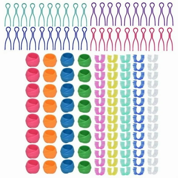 142 Pcs Bobbin Thread Organizing Clips, 70 Bobbin Holders Clips Color Thread Clips Holder, 32 Silicone Holder, 40 Bobbin Thread Holders for Quilting Sewing Machine Spool Organizing