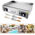 thumbnail image 4 of EastVita 29 Inch Stainless Steel Electric Griddle 3000W Non-Stick Commercial Flat Top Grill Temperature Adjustable for Indoor Outdoor, 4 of 7