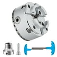 thumbnail image 1 of KFFKFF KP2-3/4 Chuck for Lathe, 4-Jaw with 2.75" Diameter, Metal Turning Machine Accessory, Self-aligning Tool, Suitable for Precision Engineering, Grinding Devices, Milling Equipment, 1 of 9