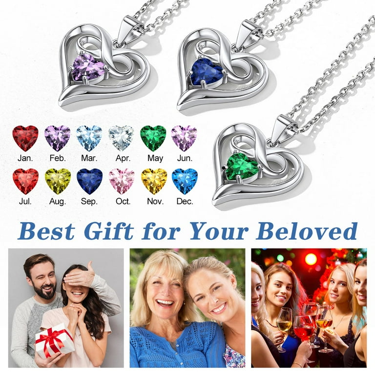 Silvora S925 Sterling Silver Necklace for Women Heart Infinity