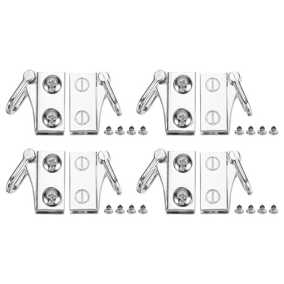 Uxcell Bag Side Clip Buckle, Metal Purse Suspending Clasp Detachable Handbag Chain Strap Connector , Silver 4 Set