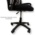 thumbnail image 3 of Blackbox Silla de Oficina Ergonómica Negra Ajustable, Respaldo de Malla Transpirable, Altura Regulable, Base Metálica Cromada y Ruedas Giratorias para Home Office y Oficina, 3 of 6