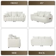 thumbnail image 5 of Wiilayok 80" Sofa Couch,Modern Upholstery Teddy Cloud Sofa Couch, 3 Seater Couch with 3 Pillows, for Living Room Bedroom,White, 5 of 9