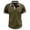 A-Green470, variant on Bibifish Mens Polo Shirts Multi Tone Ribbed Collar Shirts Partial Button Opening Classic Cut Tops