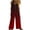 Red, variant on Cavosen Loose Linen Crew Neck Sleeveless Jumpsuits Button Retro Long Overalls with Pocket Print Lightweight Summer Cute Rompers