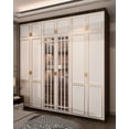 thumbnail image 2 of Household bedroom solid wood light luxury large wardrobe minimalist six door cabinet assembly corner wardrobe yemek masaları My Lux Decor Round, 2 of 24