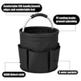 thumbnail image 3 of Bocaoying 17L Cleaning Organizer Caddy with Handle, Large Folding Cleaning Basket Bag, Multifunction Collapsible Waterproof Gardening Tool Storage Bag, Multipocket Craft Caddy Organizer for Cleaning Utensils(Black), 3 of 7