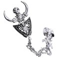 thumbnail image 4 of Punk Skeleton Chain Brooch Pin Suit Lapel Pin Halloween Brooch Jewelry for Men, 4 of 4