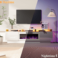 thumbnail image 6 of BOSSIN Fireplace TV Stand with 36" Electric Fireplace for Living Room,LED Light Entertainment Center,2 Tier TV Console Stand for TVs Up to 90", 6 of 7