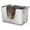 Wide Side Entry, variant on Ptlom Extra Large Stainless Steel Litter Box with 13.7'' High Sides Leak Proof