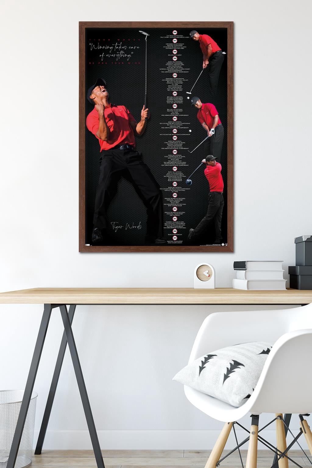 Tiger Woods - Timeline Wall Poster, 22.375" x 34" Framed