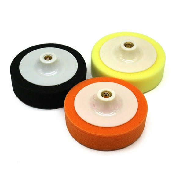 Yauxim Polishing Wheel 3Pcs 6Inch 150mm Buffing Sponge Head Mop Pads 14mm Thread Sponge Soft Foam Buffing Pads for Car Polishing Buffing Tool