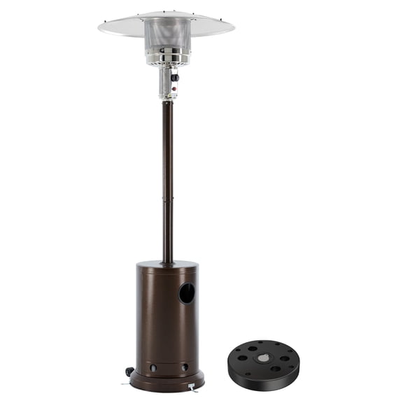 CONCETTA 48000 BTU Propane Patio Heater with Sand Box & Wheels, 87in Double-Layer Burner, for Patio, Backyard, Deck, Garden