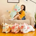 thumbnail image 4 of Peluche de unicornio gigante para niños y niñas, muñeco suave de 25-100cm, 4 colores, almohada, regalo de cumpleaños, 4 of 5