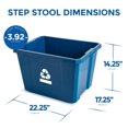 thumbnail image 2 of WMZP Recycling Bin Container, Plastic Trash Bin, 17 Gallons, Blue, 2 of 9