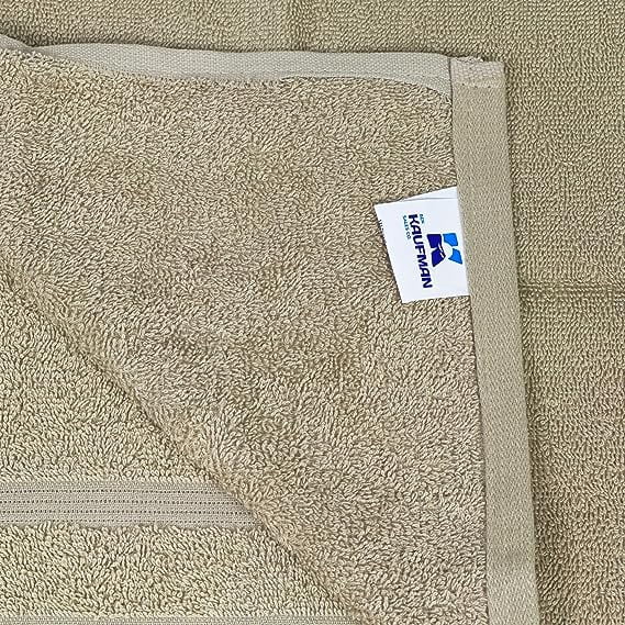 Kaufman - Premium Hand Towels Set for Bathroom, Spa, Gym, and Face Towel 100% Cotton Ring Spun, Ultra Soft Feel and Highly Absorbent Towels (Linen, 36-PK)