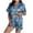 Sky Blue, variant on UngA Silk Christmas Pajamas for Women Button Down Pajamas Set Short Sleeve Sleepwear Bride Soft Pj Lounge Sets Womens Christmas Pajamas,Size M