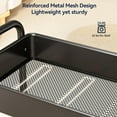 thumbnail image 5 of 3 Tier Rolling Cart - Metal Utility Cart with Wheels, Hanging Cups, Hooks, Heavy Duty Mesh Rolling Storage Cart Organizer, Craft Cart for Kitchen Office, Lightweight and Sturdy, 5 of 16
